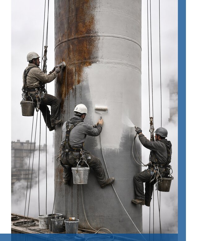 Покраска дымовых труб в Дмитрах от 9112 р. | ВЫСОТНИК-Дмв