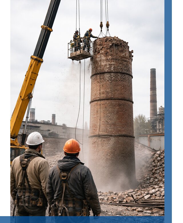 Демонтаж дымовой трубы в Дмитрах от 96480 р. | ВЫСОТНИК-Дмв, смета