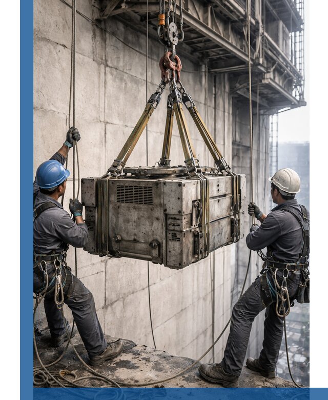 Такелажные работы на высоте, подъем и монтаж грузов в Дмитрах