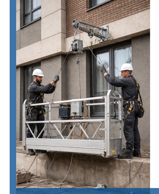 Монтаж и подъем фасадной люльки в Дмитрах с гарантией безопасности