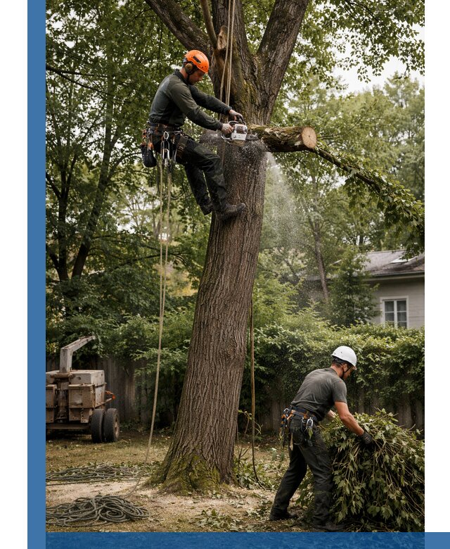 Кронирование деревьев в Дмитрах, безопасная высотная обрезка