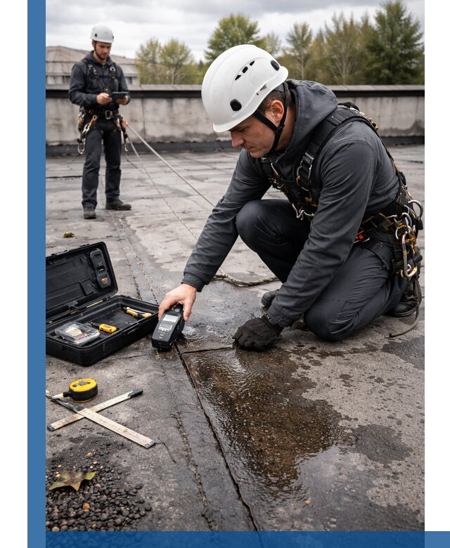 Обследование кровли на протечки и выявление дефектов в Дмитрах