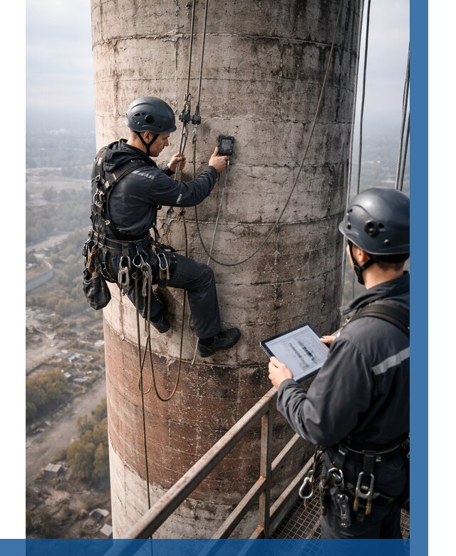 Обследование дымовой трубы в Дмитрах от 8576 р. | ВЫСОТНИК-Дмв