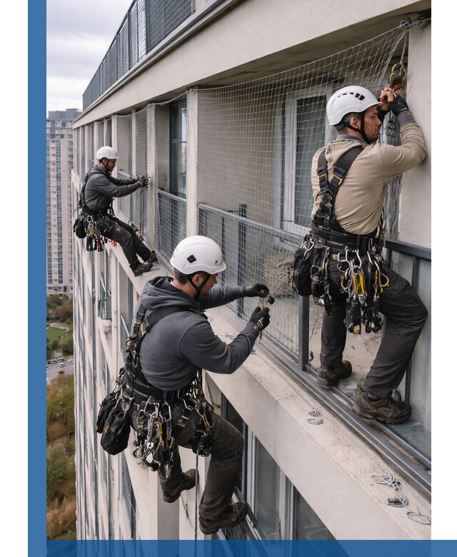 Профессиональный монтаж защитной сетки от птиц в Дмитрах