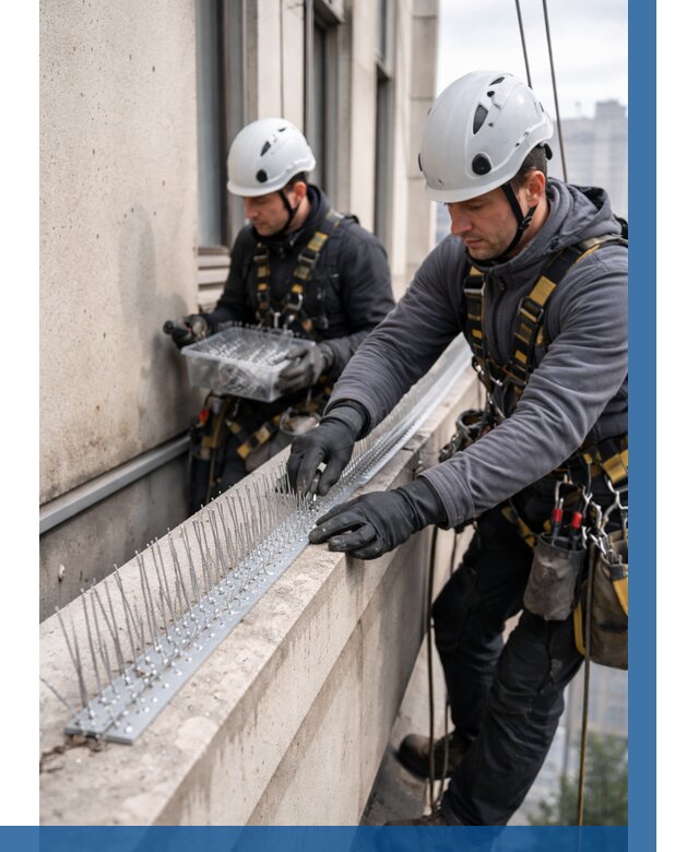 Установка шипов от птиц в Дмитрах от 911 р. | ВЫСОТНИК-Дмв